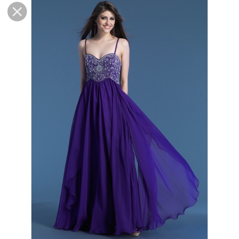 DAVE & JOHNNY GOWN PURPLE DRESS SIZE 5/6